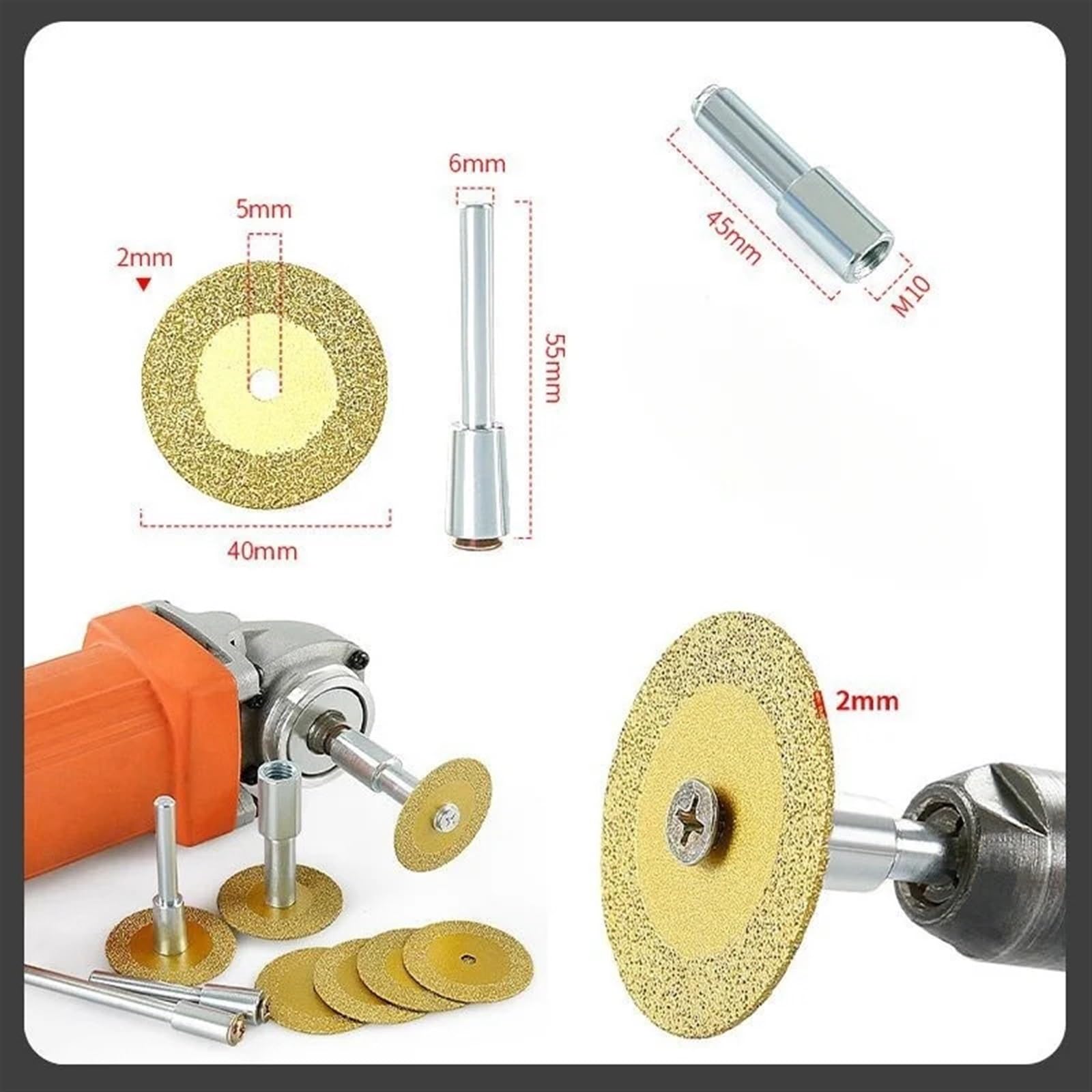 40mm 5 sztuk Mini tarcza tnąca do akcesoriów obrotowych tarcza diamentowa tarcza tnąca obrotowe okrągłe tarcze szlifierskie (5 szt.)