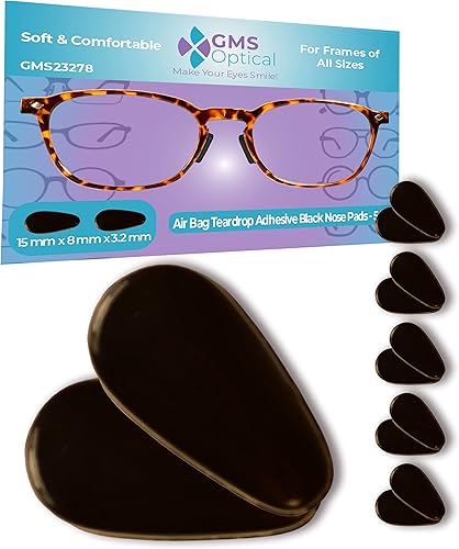 GMS Optical Cojín adhesivo antideslizante para bolsa de aire, almohadilla de silicona para la nariz que reduce la presión y evita resbalones para
