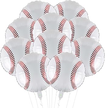 10 Pieces 18 inches Soccer Balloons Soccer Themed Party Decorations Foil Mylar Soccer Ball Balloons For Birthday Sports Graduation Party Decoration Baseball