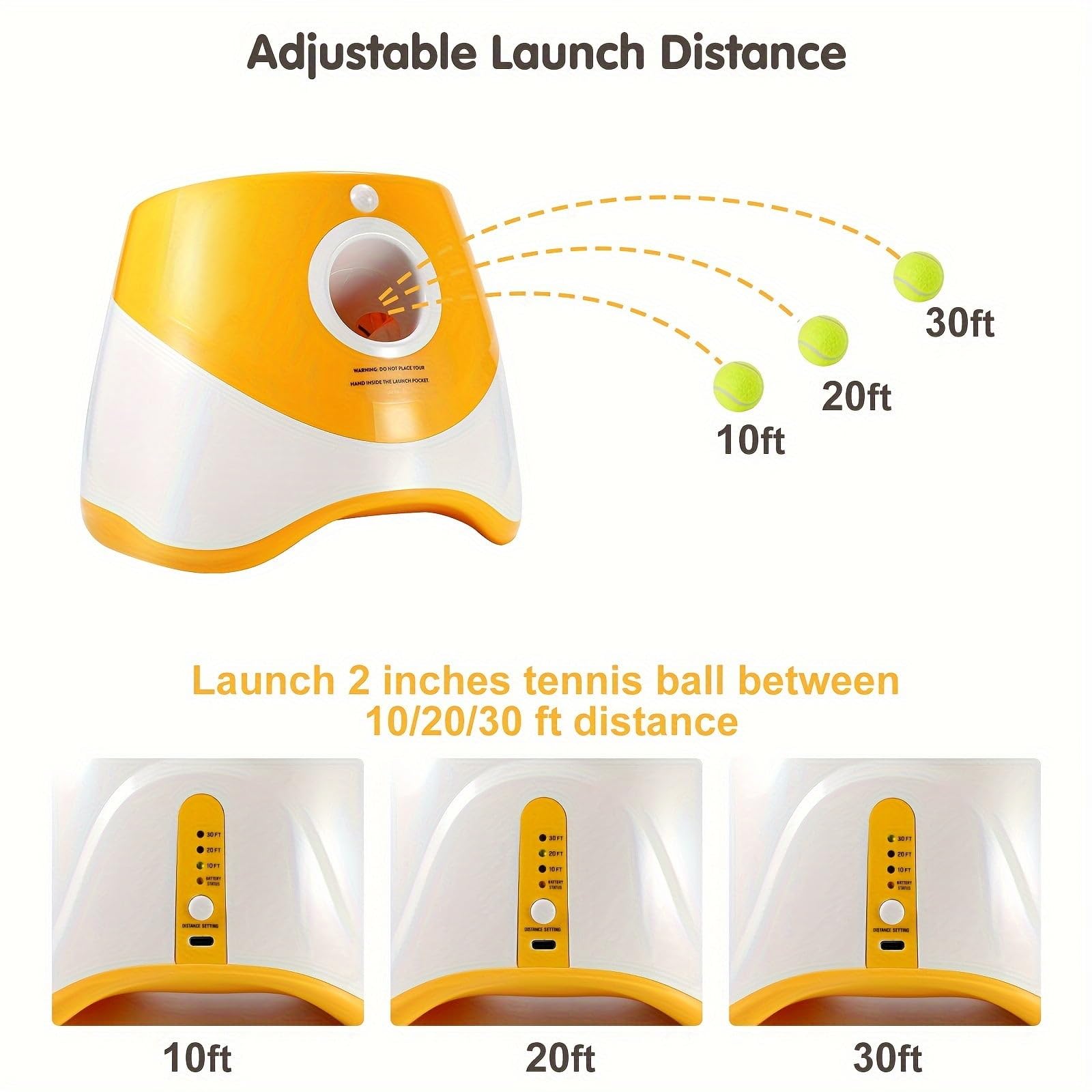 Automatischer Ballwerfer für Hunde, interaktives Apportierspielzeug mit 3 Tennisbällen, Intelligente Ballwurfmaschine für Spielzeit