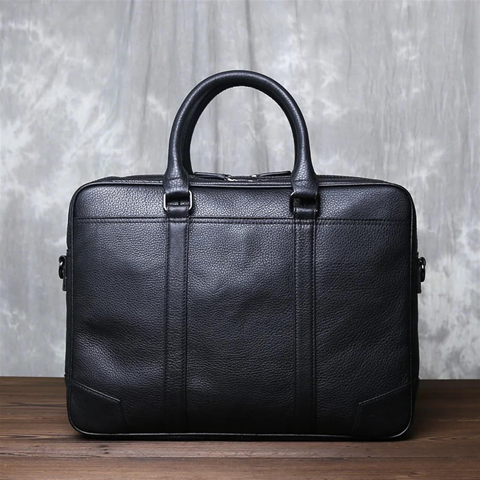 Borsa Per Pc Portatile Borsa a mano in pelle a tracolla orizzontale da uomo di grande capacità for computer lavoro in vacchetta primo strato