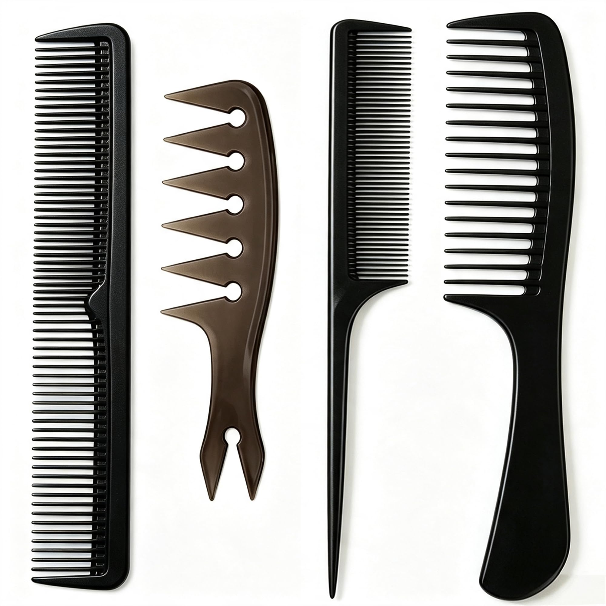 4 Pcs Professional Smoothing Brush Set, Edge Brush & Baby Hair Brush for Women, Toddler Hair Brush, Edge Control Brush & Hair Brushes for Daily Grooming, Salon Styling Essentials
