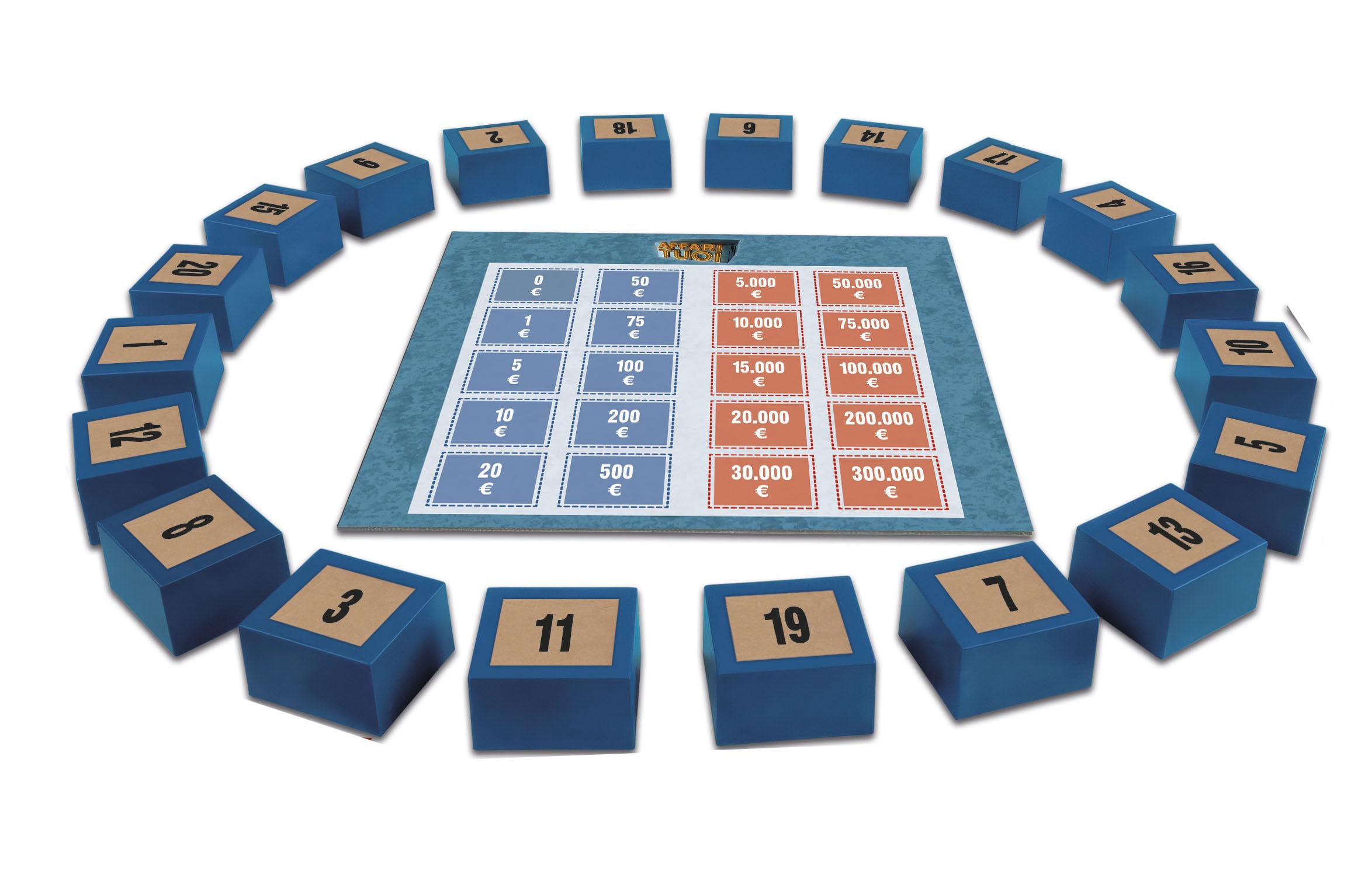 Clementoni - Affari Tuoi, Gioco da Tavolo Ufficiale dal Programma TV, con Pacchi e Offerte, per Bambini 8+ Anni e Adulti, 2-4 Giocatori, Made in Italy, Lingua Italiana, 16882