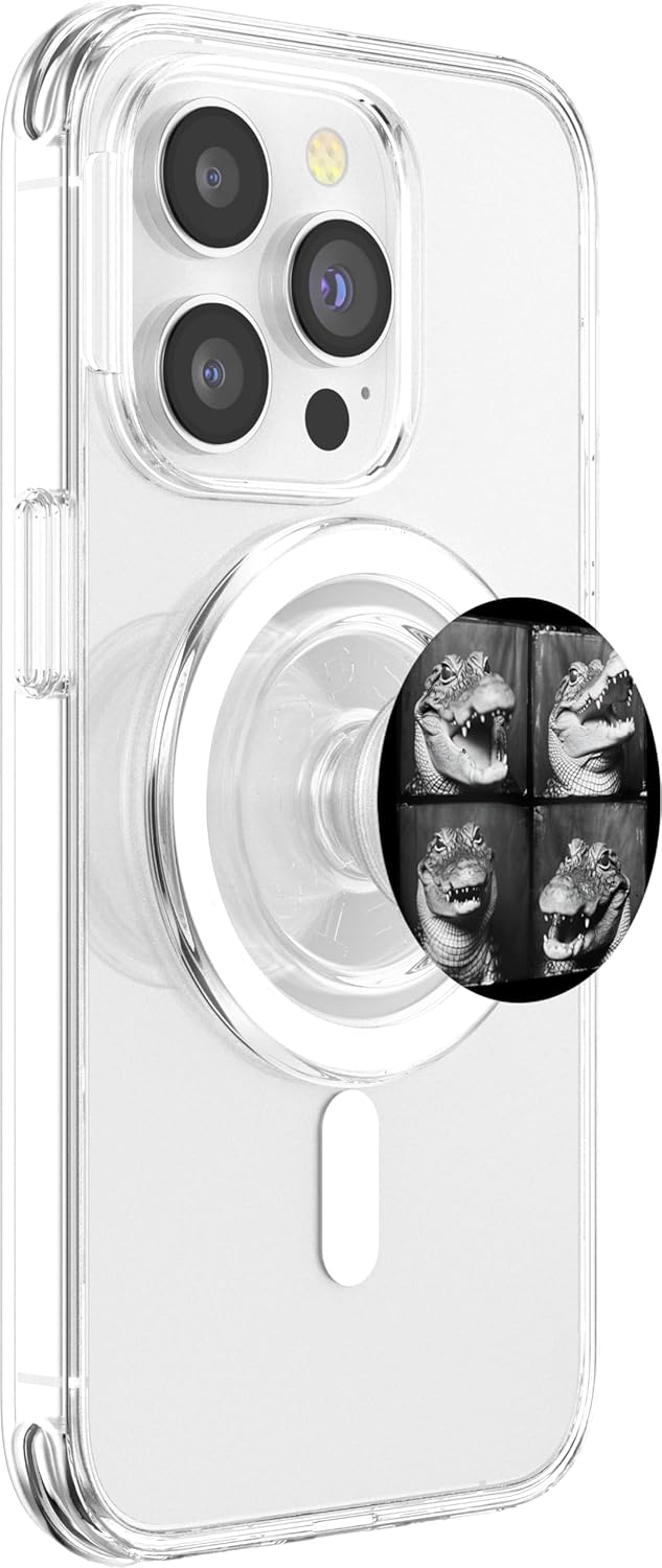 Crocodile Lover Photostrip Quirky Alligator Funny Animal PopSockets MagSafe PopGrip for iPhone