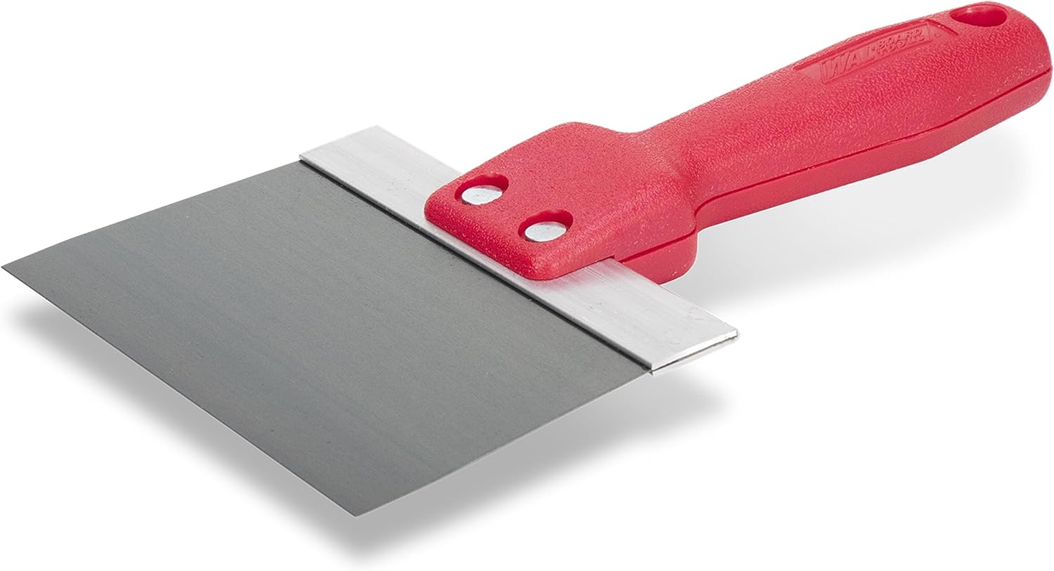 WAL-BOARD TOOLS Red Plastic Handle Drywall Taping Knife, 6 Inch Steel Blade, Made In The USA, 088-001
