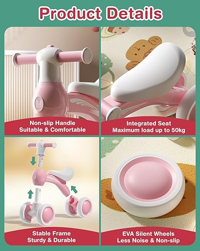 Miniatura 3 de Kuvfu Bicicleta de equilibrio para bebés de 1 año de edad, bicicleta de equilibrio para niños de 10 a 36 meses, primera bicicleta para niños,