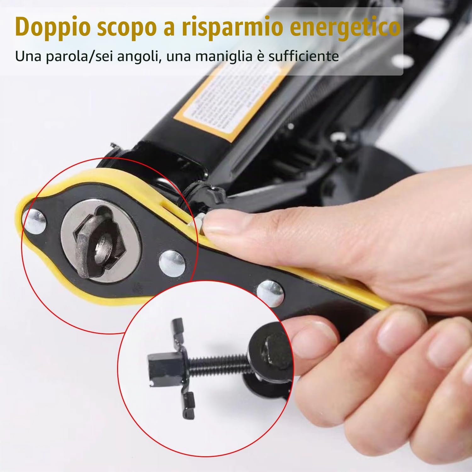 Generale Chiavi Inglesi a Cricchetto di Cric Auto, con Manovella Estesa e Adattatori, Auto Cambio G omme Attrezzo, Adatto a Tutte le Auto Cric a Forbice, 34cm
