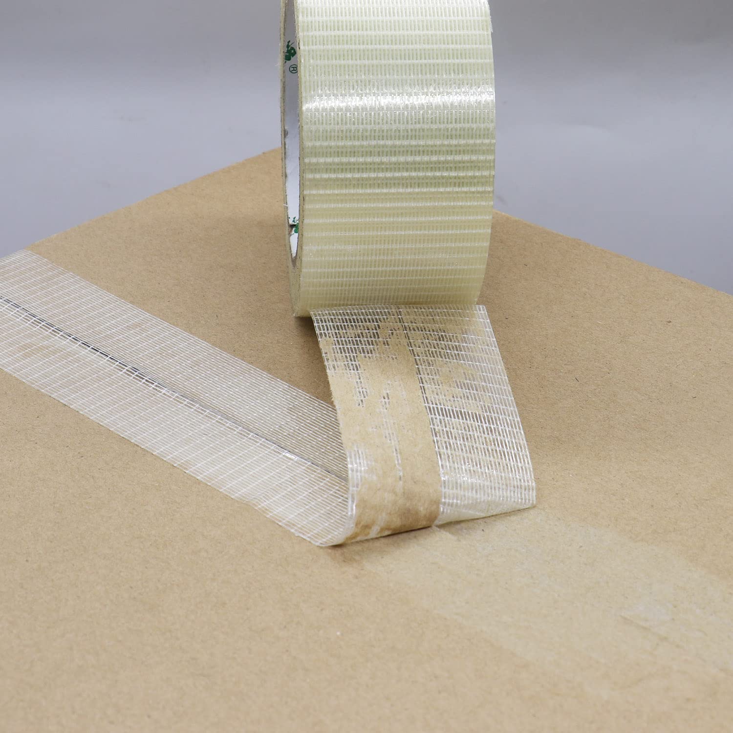 BOMEI PACK 4 Pack Bi Directional Filament Ruban Adhésif, Ruban d'emballage renforcé de fibres filament Renfort et cerclage ruban adhésif robuste adhésif, 50m x 50mm
