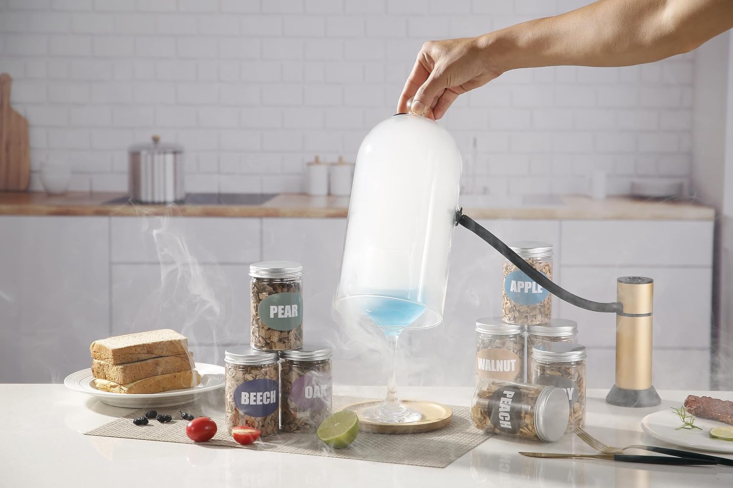 Natual Wood Chips for Smoker, (8 Gift Pack - Apple, Cherry, Oak, Pecan, Pear, Peach, Walnut, Beech) 8 OZ Each| Smoker Woodchips for Smoking Gun and BBQ, Great for Beef Pork Chicken Fish and Whisky : Patio, Lawn & Garden