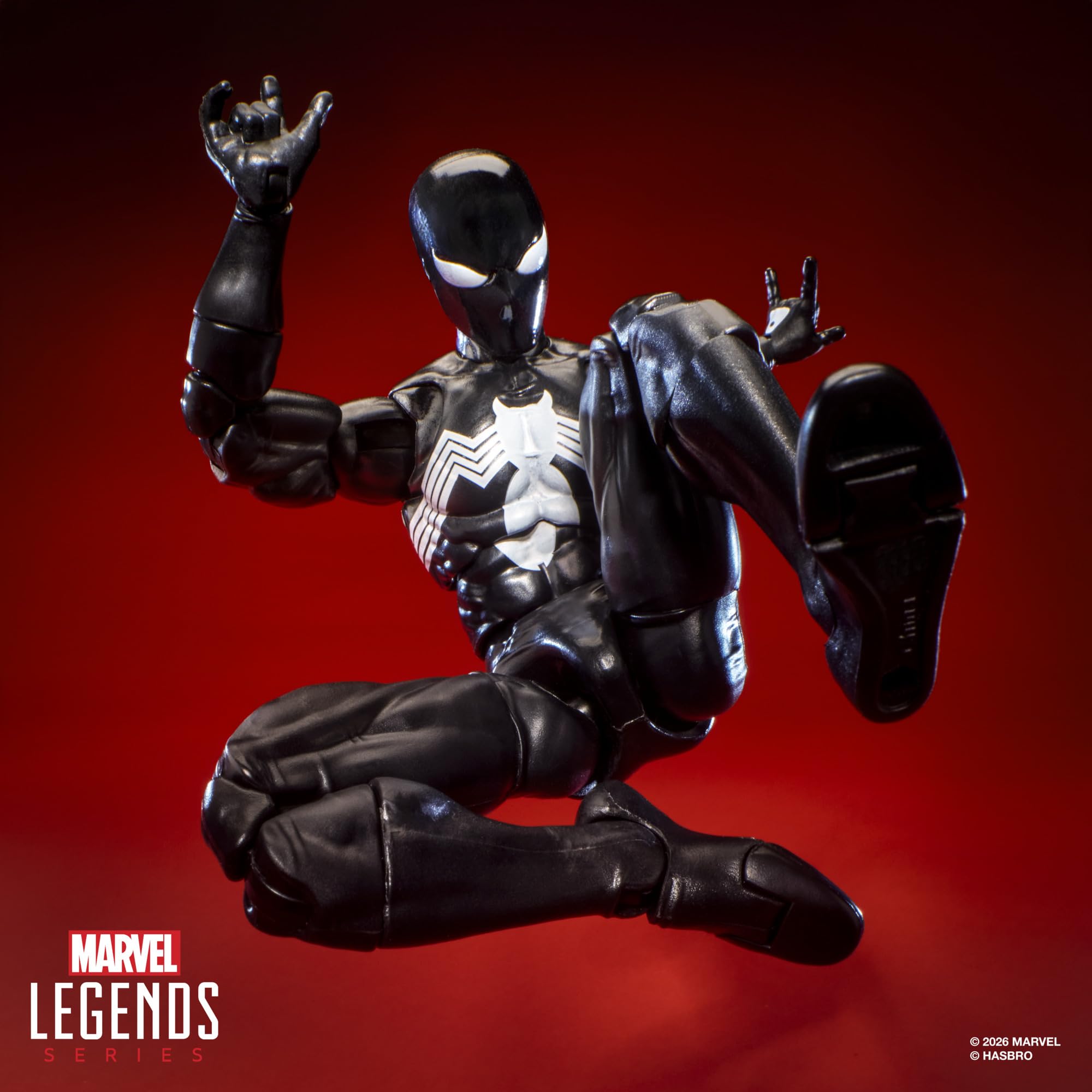 Serie Hasbro Marvel Legends Maximum, Spider-Man simbionte, action figure collezionabile deluxe da 15 cm, ispirata ai fumetti di Spider-Man, con punti di snodo fantastici e accessori spettacolari
