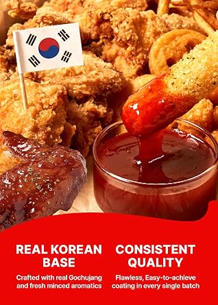 TBK THEBORN Korean Cooking Bundle Korean Fried Chicken Glaze & Kimchi Recipe Spice Mix