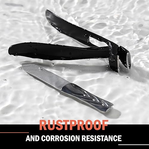 Miniatura 77 de BEZOX Cortauñas en ángulo para la cabeza y los dedos de los pies para personas mayores para uñas gruesas, cortaúñas ergonómicas para uñas gruesas