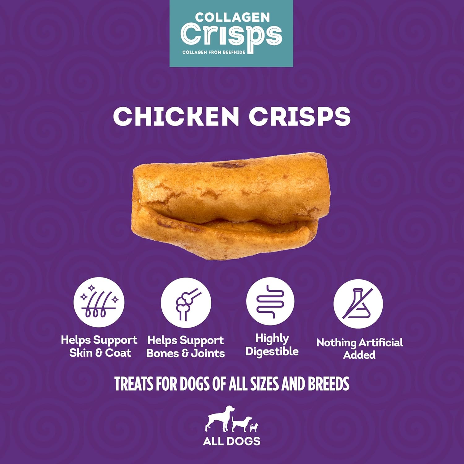 Collagen Crisps Assorted Chicken Flavor, 10oz/4 Pack