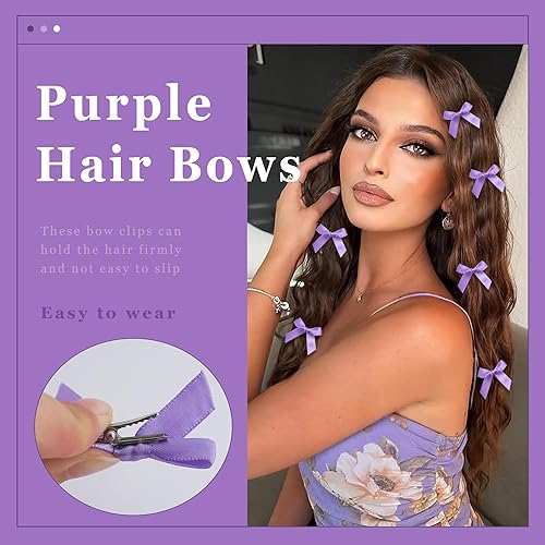 Vista 159 de 30 piezas de pinzas para el cabello con lazo de raso rosa, accesorios para el cabello con lazo de raso mini, lindos lazos para el cabello, barretas