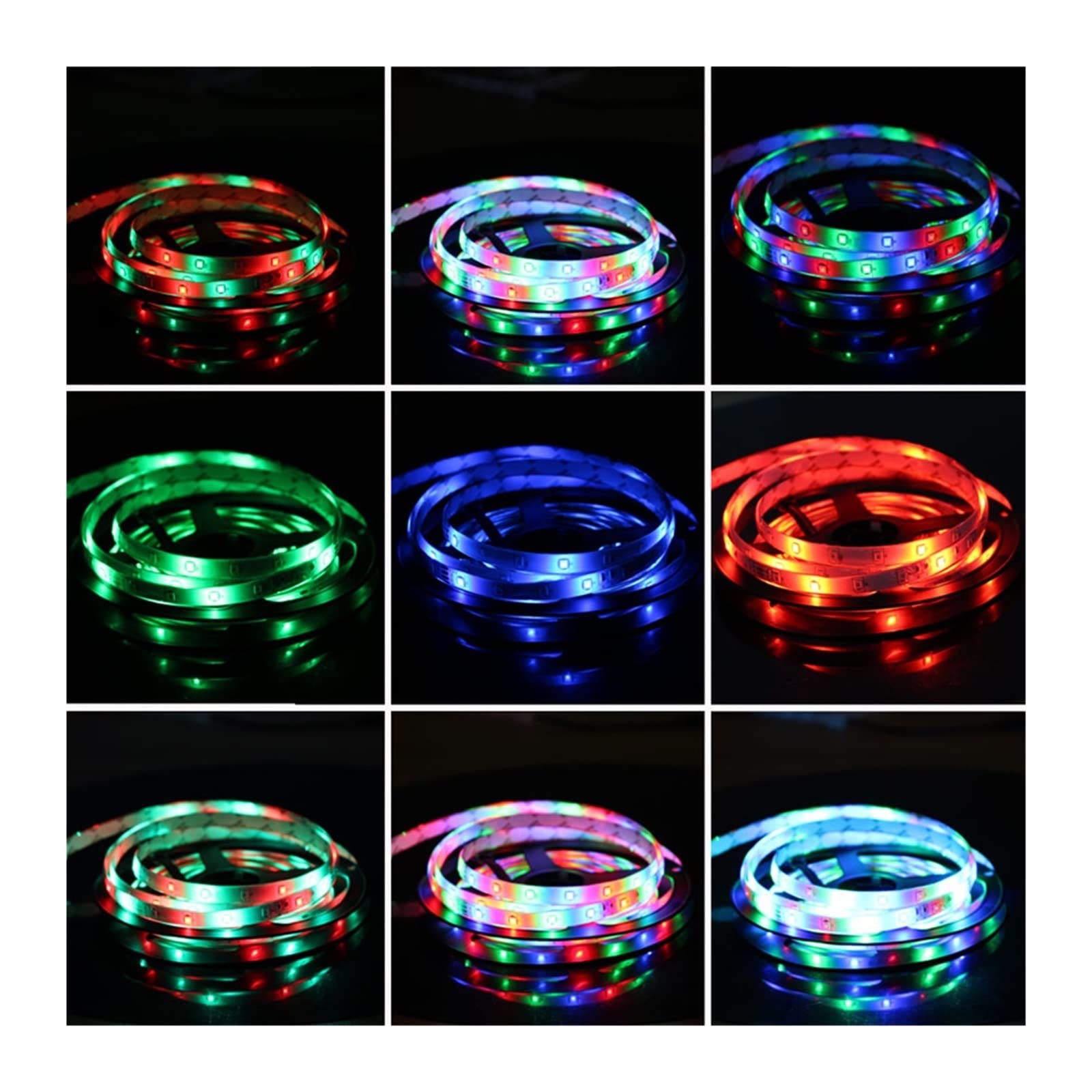 Taśma świetlna LED DC 12 V V 2835 RGB 5 m/rolka 12 V DC 60 LED/M RGB taśma LED taśma lampa dioda elastyczne podświetlenie telewizora (ciepła biel)