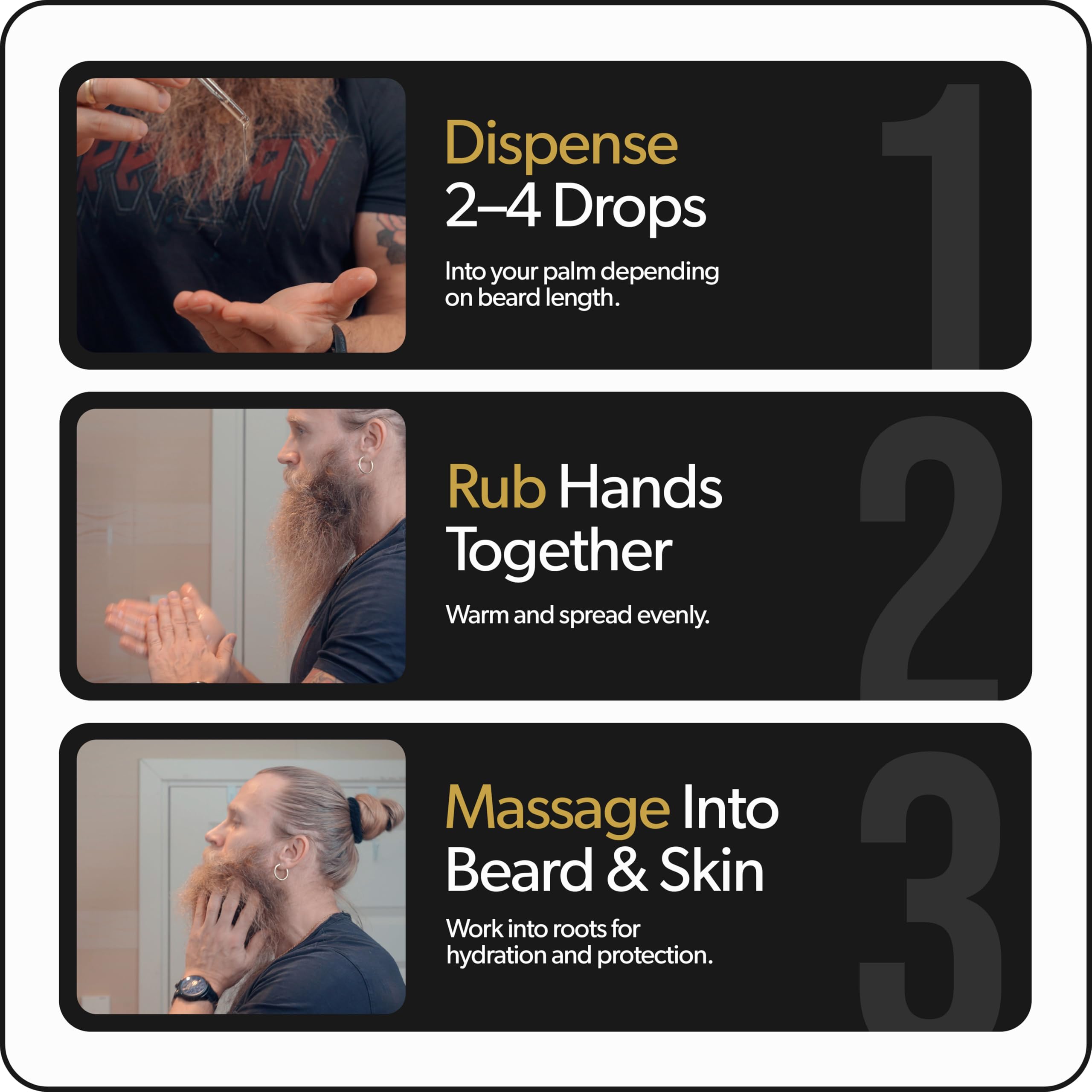 The Beard Struggle Bartöl Set Tag & Nacht – Bartpflege & Bartwuchsöl Bundle für Männer – Feuchtigkeit, Pflege & kräftiger Bart 2×30 ml