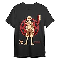 Comic Studio | One Piece Maglietta | Licenza Ufficiale | Affe D. Ruffy | Nero | XXL