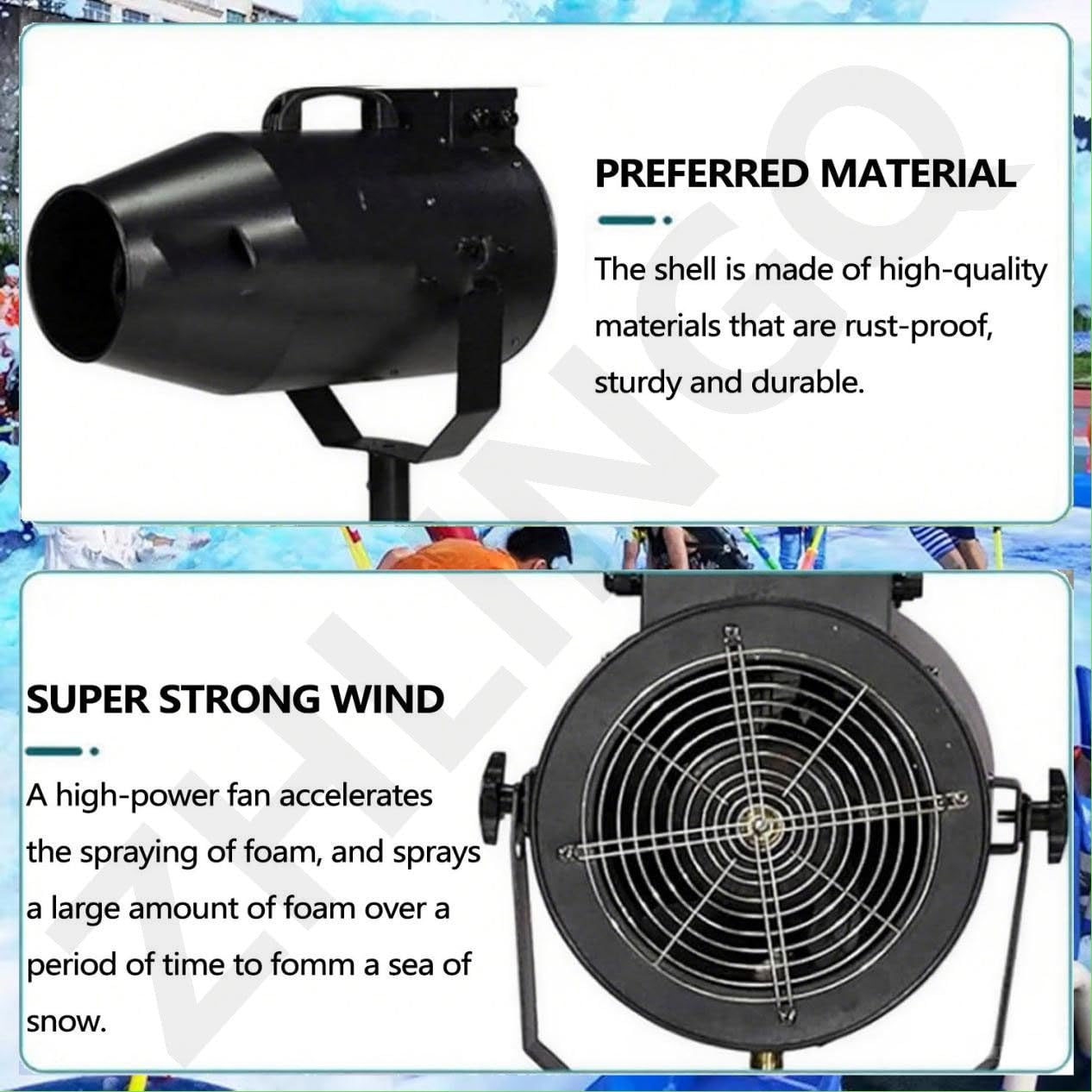 1000W Party Foam Machine, Maszyna Do Robienia Piany O Dużej Mocy, Outdoor Summer Pool Party Zabawki Wodne Dla Dorosłych I Dzieci, Urodziny, Uroczystości I Imprezy Na Podwórku