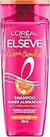 L'Oréal Paris Elseve Liso dos Sonhos Shampoo Super Alinhador, com Queratina Vegetal e AHA, Alinhamento Capilar em Casa, Controle de Frizz e Liso de Longa Duração, 400ml