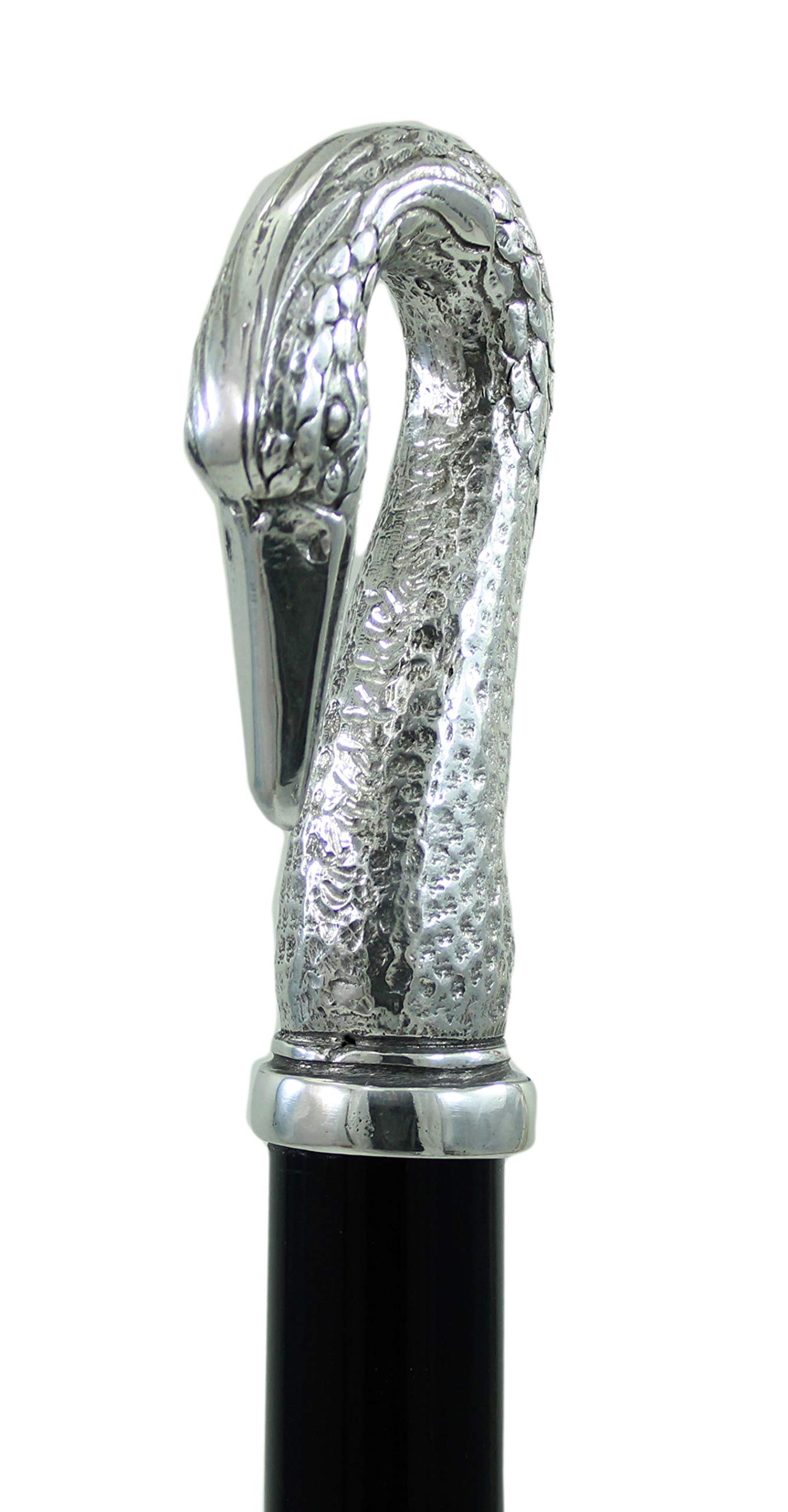 Bastón elegante y ergonómico, cisne. Bastones personalizables con grabado