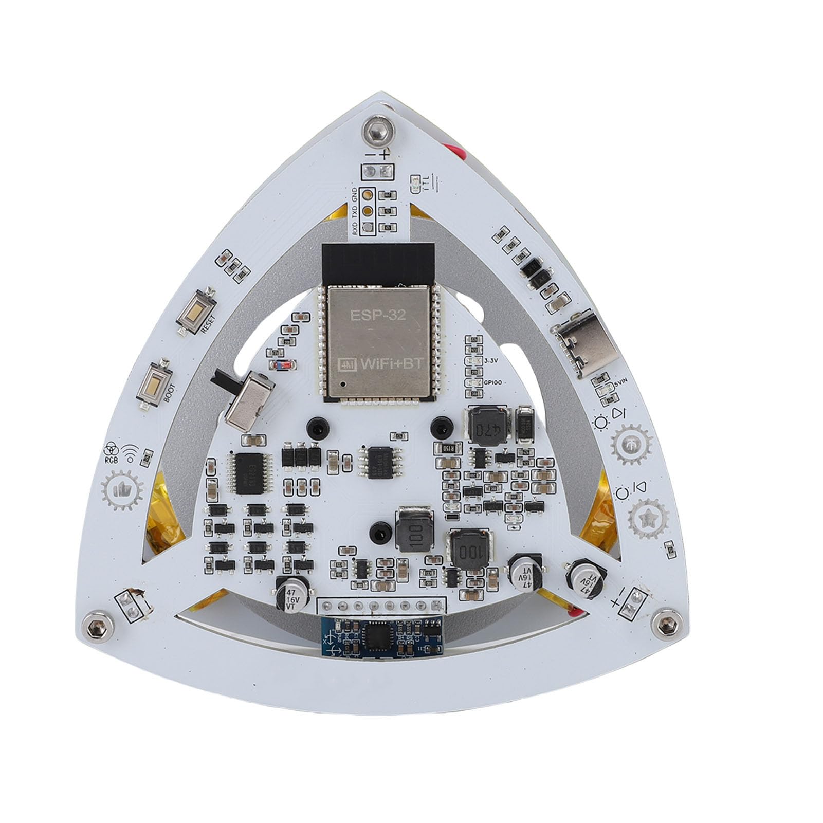 Eujgoov Giocattolo Triangolare Autobilanciante ABS, Giocattolo Educativo per Esperimenti di Fisica, Alimentato a Batteria, con Luci a LED Ed Equilibrio Che Sfida la gravità, per Bambini