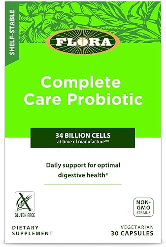 Flora - Probiótico Complete Care - 34 mil millones de células - Apoya la salud inmune y digestiva - Contiene Lactobacillus Acidophilus y más - Sin