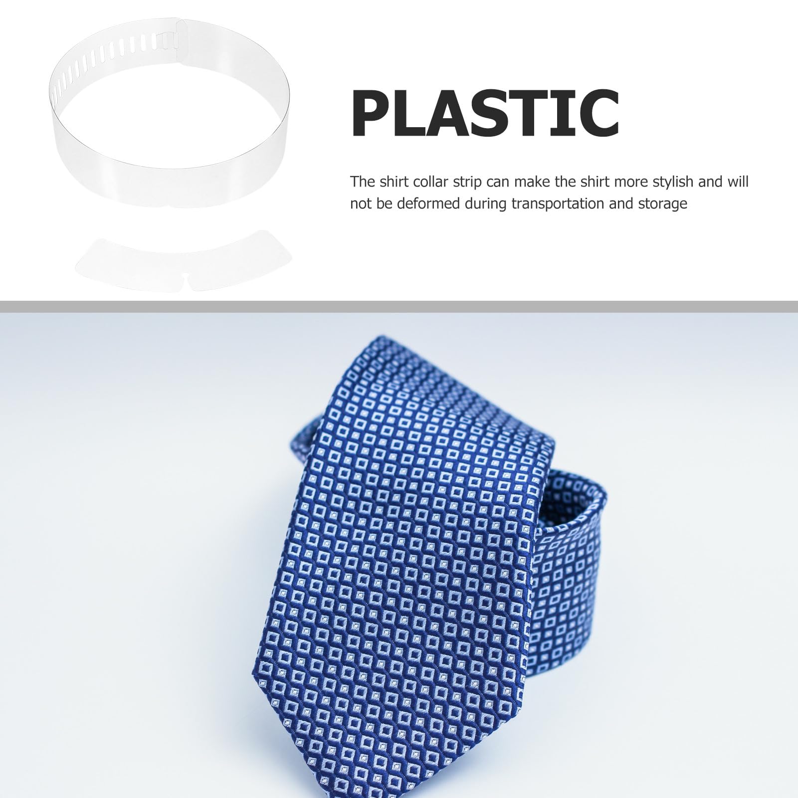 POPETPOP Tiras de Plástico para Fijar Collares para Cuello de Camisa 200 Herramientas Prácticas Evitan Deformación y Ajustables en Longitud en Entornos Profesionales y Eventos