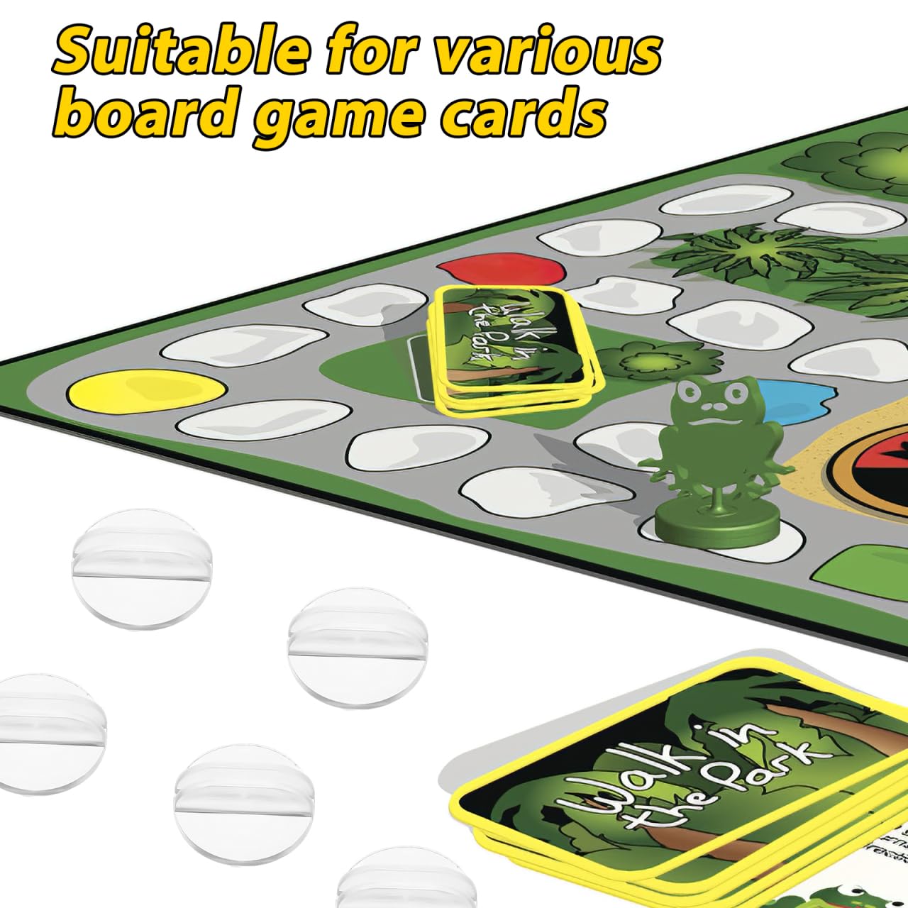 UKCOCO 120 Supporti Per Carte Da Gioco In Plastica Trasparente – Segnaposti Vuoti Per Giochi Da Tavolo Fai-da-te, Porta Carte A Forma Di Triangolo, Per Ufficio E Feste - 4