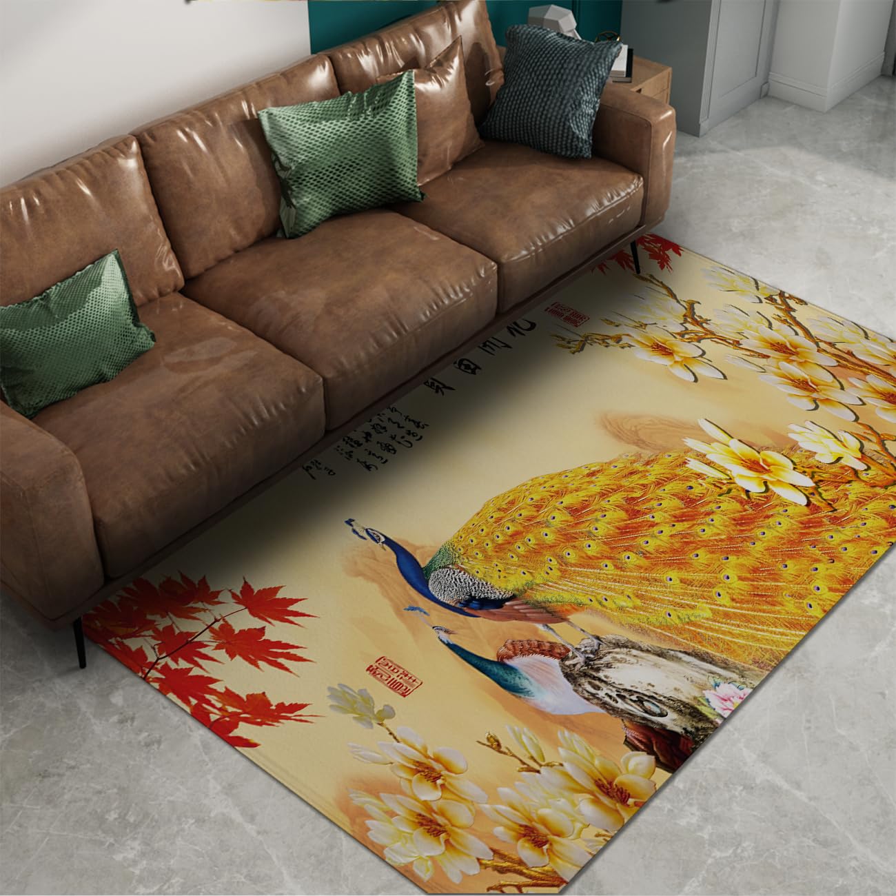 Tapis 140x200 cm oriental lavable pour sol de salon et chambre