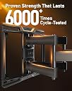 BIG VUE TV Wall Mount for 26-80 Inch Flat Curved LED LCD Screen TVs Full Motion TV Mount, Tilt Swivel Extension Wall Mount TV Bracket with Dual Articulating Arm, Max VESA 600x400mm, Holds up to 110lbs gallery image