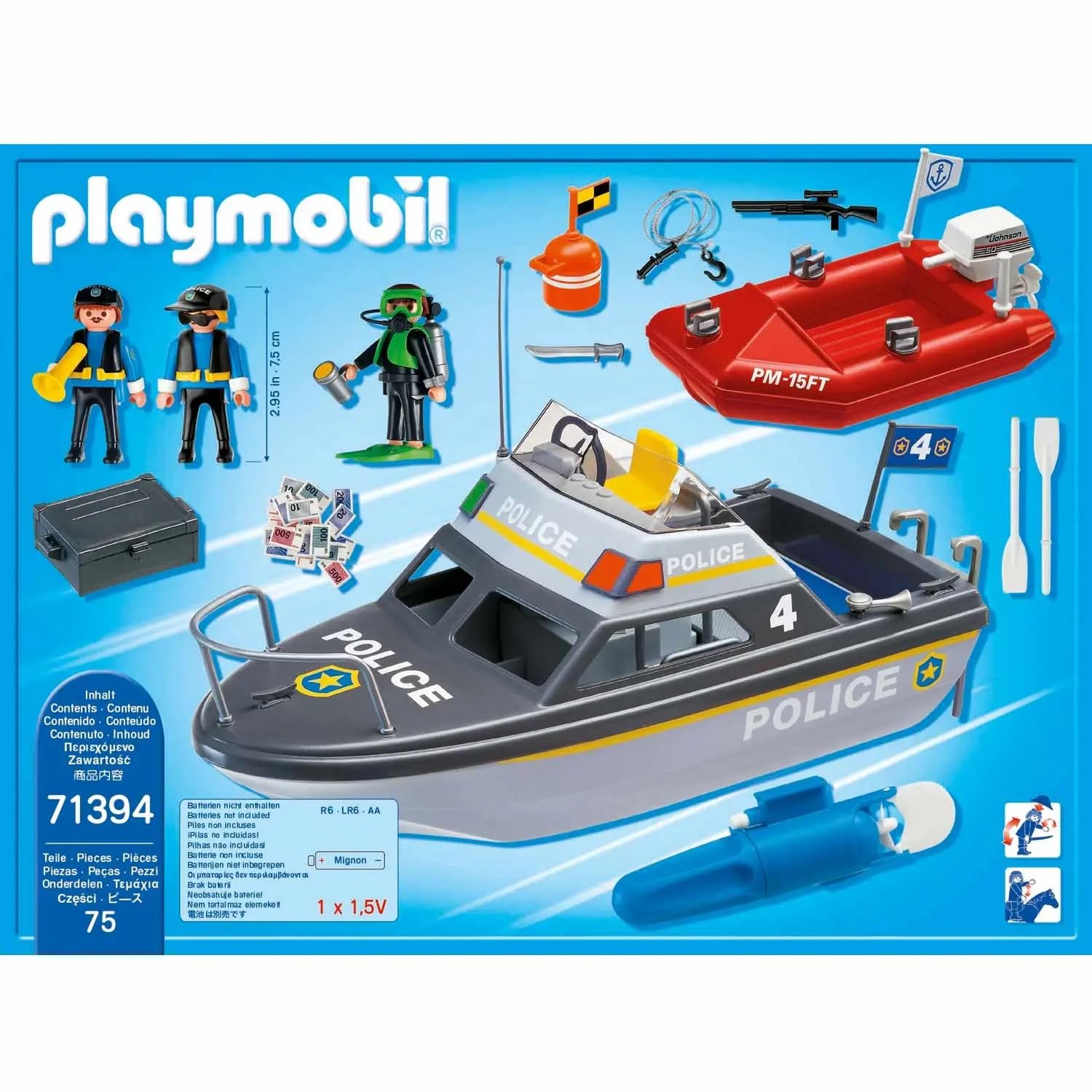 Lot De 2 échelles Playmobil Pour Bateau Police - Occasion - Compatible Avec D'autres Sets