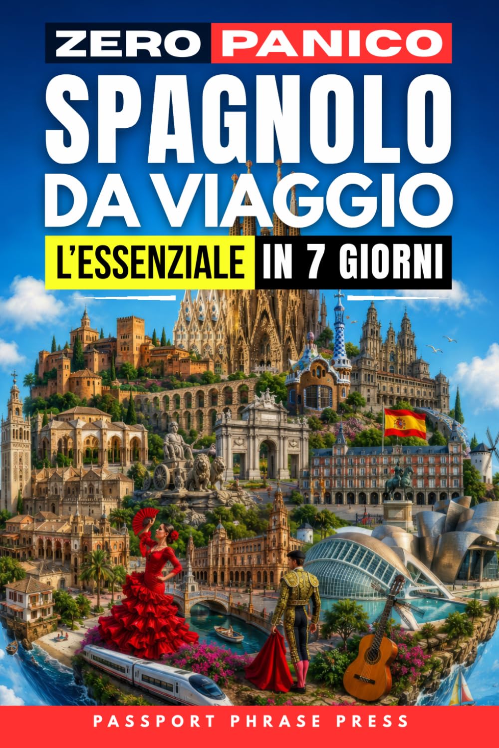 Zero Panico: Spagnolo da Viaggio - L'Essenziale in 7 Giorni: Frasi di spagnolo base, dialoghi reali e pronuncia per italiani per cavartela in vacanza ... (Impara le Lingue da Viaggio in 7 giorni)