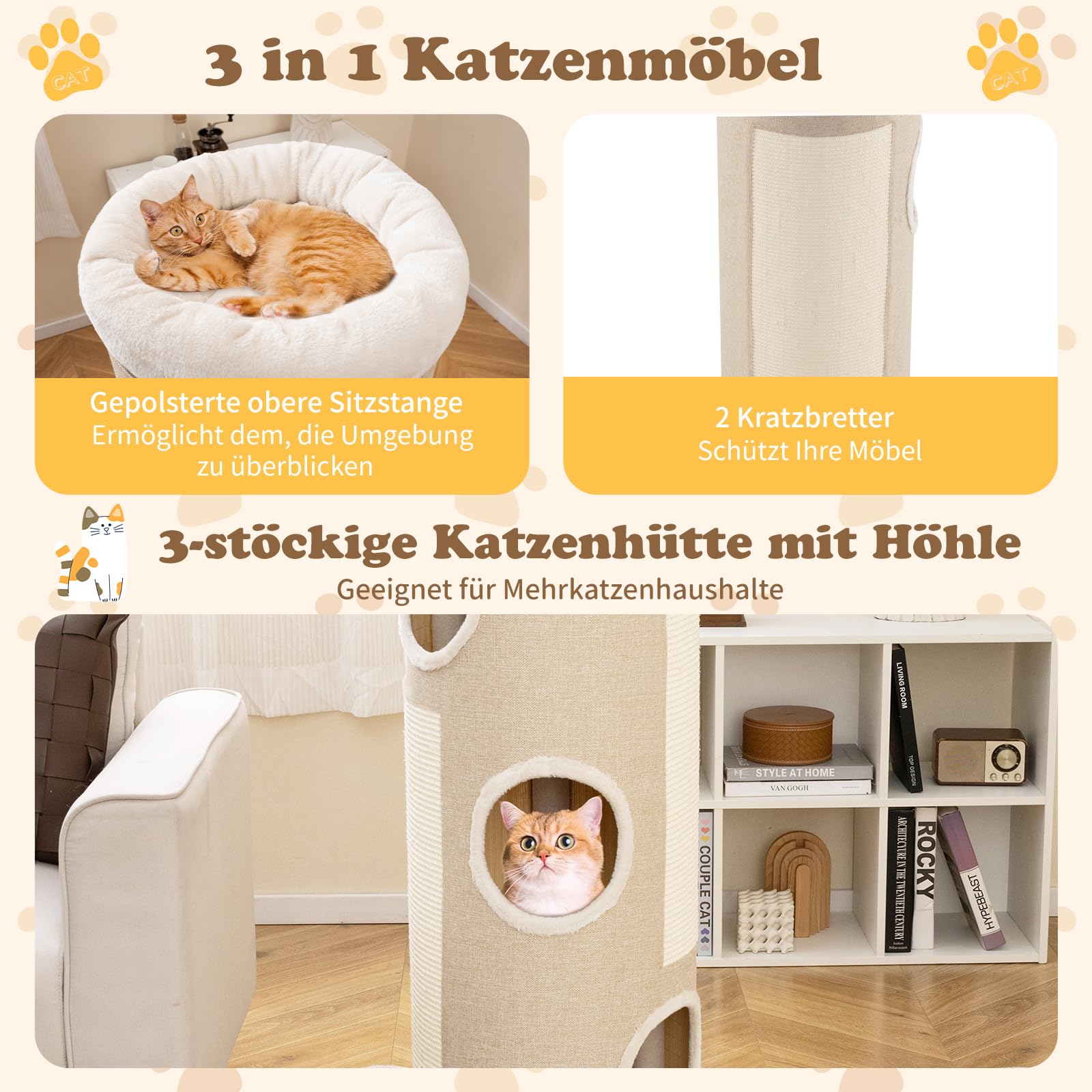COSTWAY Krabpaal, krabton met schattige melktheevorm