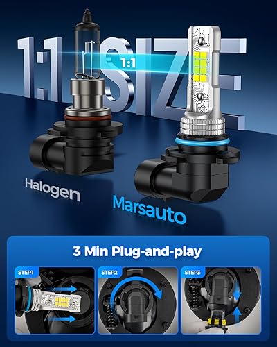 Vista 15 de Marsauto Bombillas HID D1S, 66144 66140 85140 85415 (85415C1) para reemplazo HID, bombilla de xenón blanco frío de 35 W 6000 K, Plug and Play