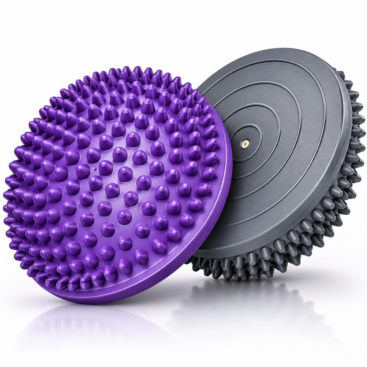 SKYFUN WITH AB Hedgehog Balance Pods, Pimples Pilates Ball, Half Spiky Fitness Domes for Kids Adults Sports, Foot Massage, Stability Training, Muscle Balancing Therapy, Yoga Gymnastics Exercise-image-33
