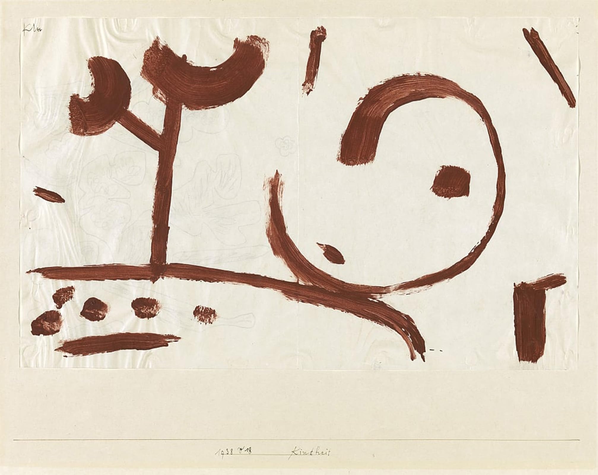 ARTXLXXBN Famous Print Painting Colorful Art Print Childhood Childhood by Paul Klee Canvas Art Decorations for Home Decor 60x90cm