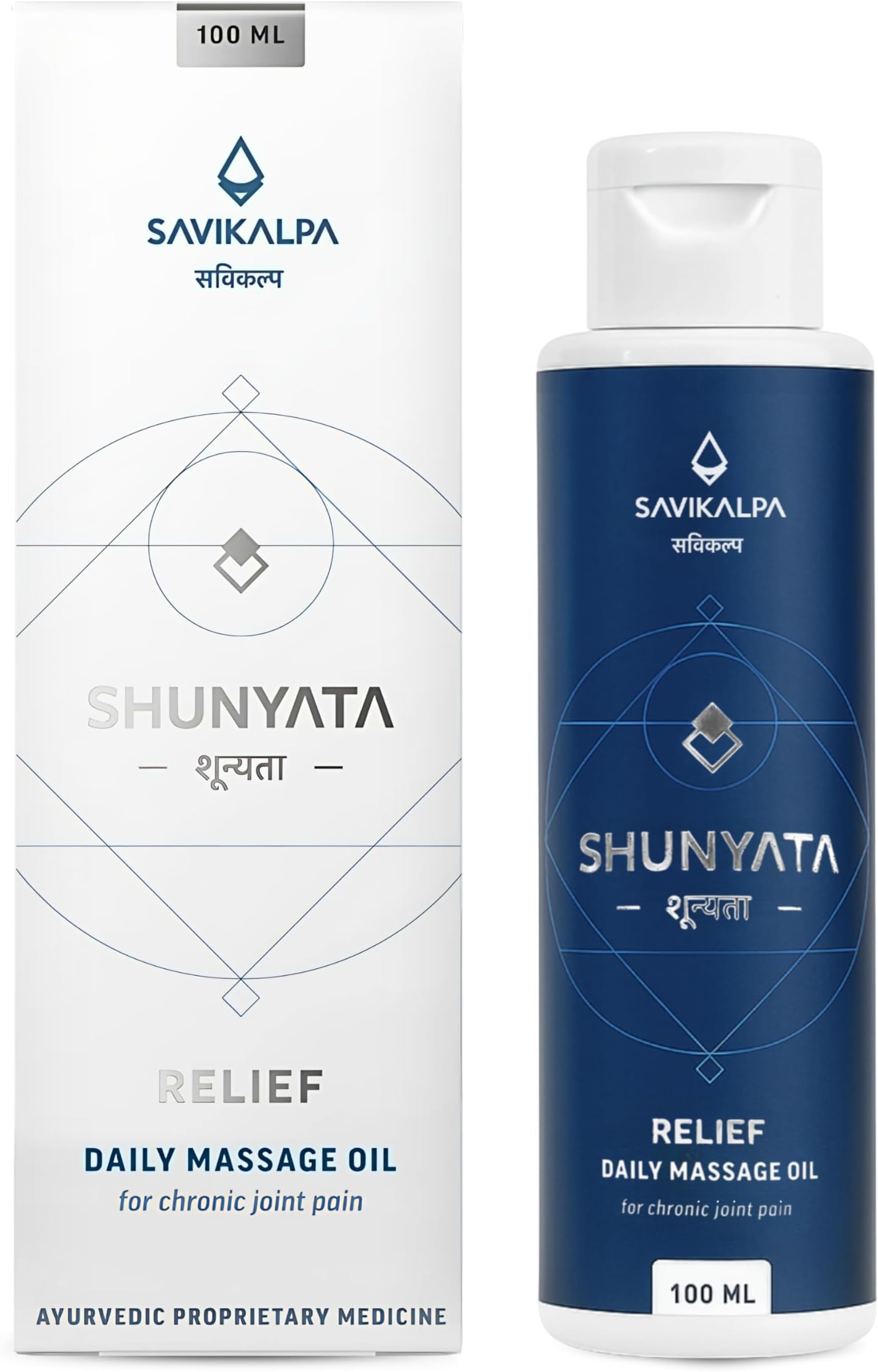 Shunyata Relief Oil with Vijaya Extracts to Help Ease Arthritis, Rheumatic Disorders, Joint Pain and Back Pain - 100ml | Massage Oil for Chronic Joint Pains | Helps Improve Joint Health