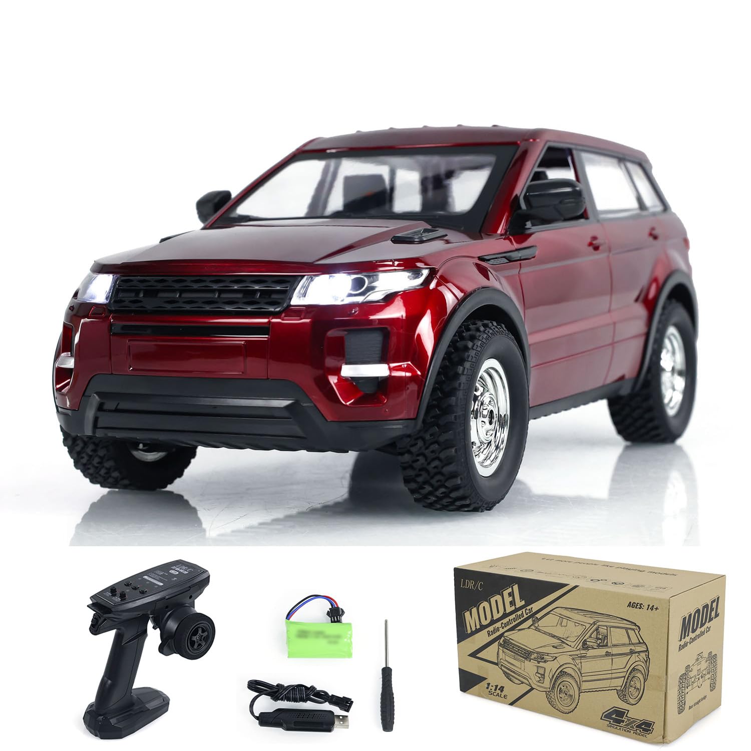 LDRC 4x4 1/14 RC Crawler Auto 4WD Fernsteuerung Off-Road Fahrzeuge Modell LD1299 für Erwachsene