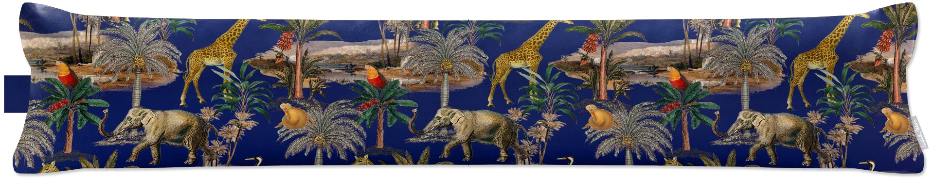 Izabela Peters Midnight Luxurious Eco-Friendly Draught Excluder - Safari Voyage - Standard - Window Door Seal, Fabric Draft Excluder Cushion Stopper For Door Bottom