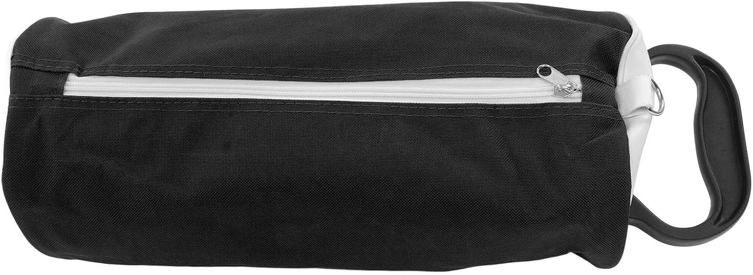 Golf Ball Retriever with Detachable Plastic Tube, Golf Ball Pickup Bag for Outdoor Practice, Large Capacity Holds Up to 80 Balls, Rubber Handle and Nylon Bag for Easy One - Hand Op