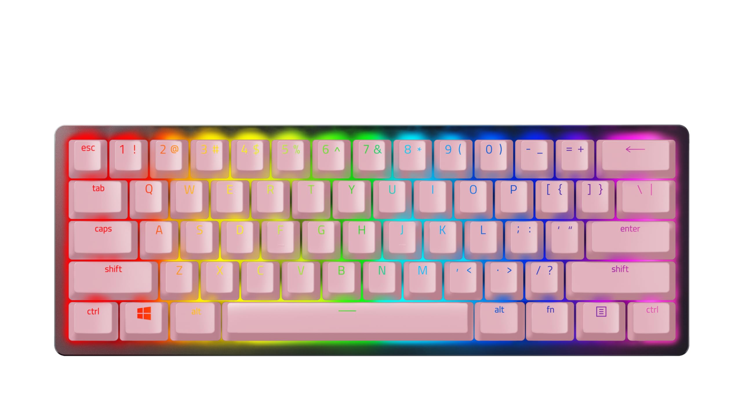 Razer Upgrade-Set avec capuchons de touches PBT + câble spiralé (120 touches PBT Doubleshot, câble USB-C vers USB-A, câble en fibre tressée) US Layout | Quartz