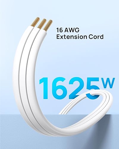 Miniatura 6 de TROND Regleta de alimentación de enchufe plano USB-5 pies, protector de sobretensiones para montaje en pared, 2 cargadores tipo C y 2 puertos USB A