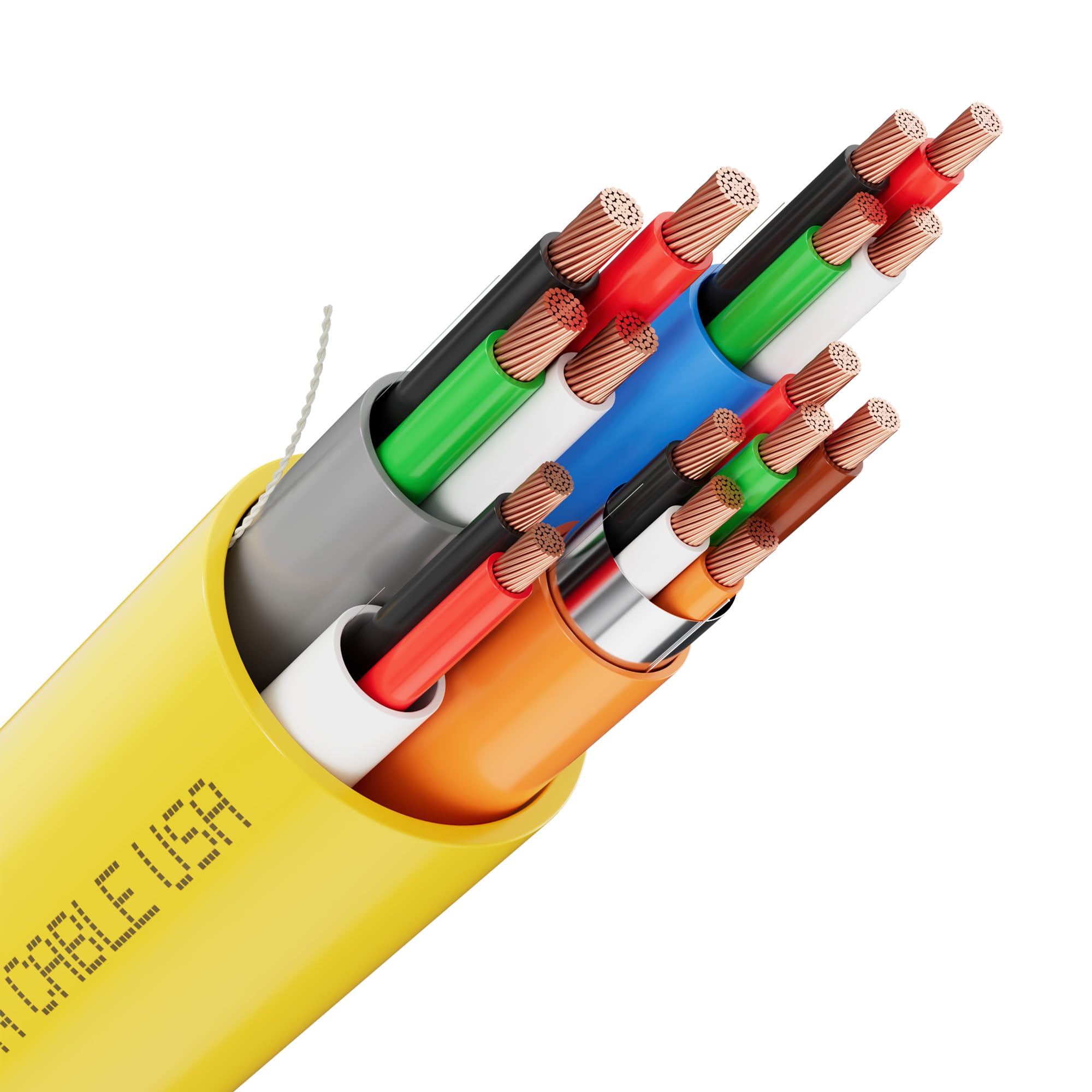 SYSTON Access Control Composite Cable - 18/4c+22/3pr OAS+22/2c+22/4c, CMP/CL3P/FT6, Stranded Copper Conductors, OSDP & Wiegand Compatible for Lock