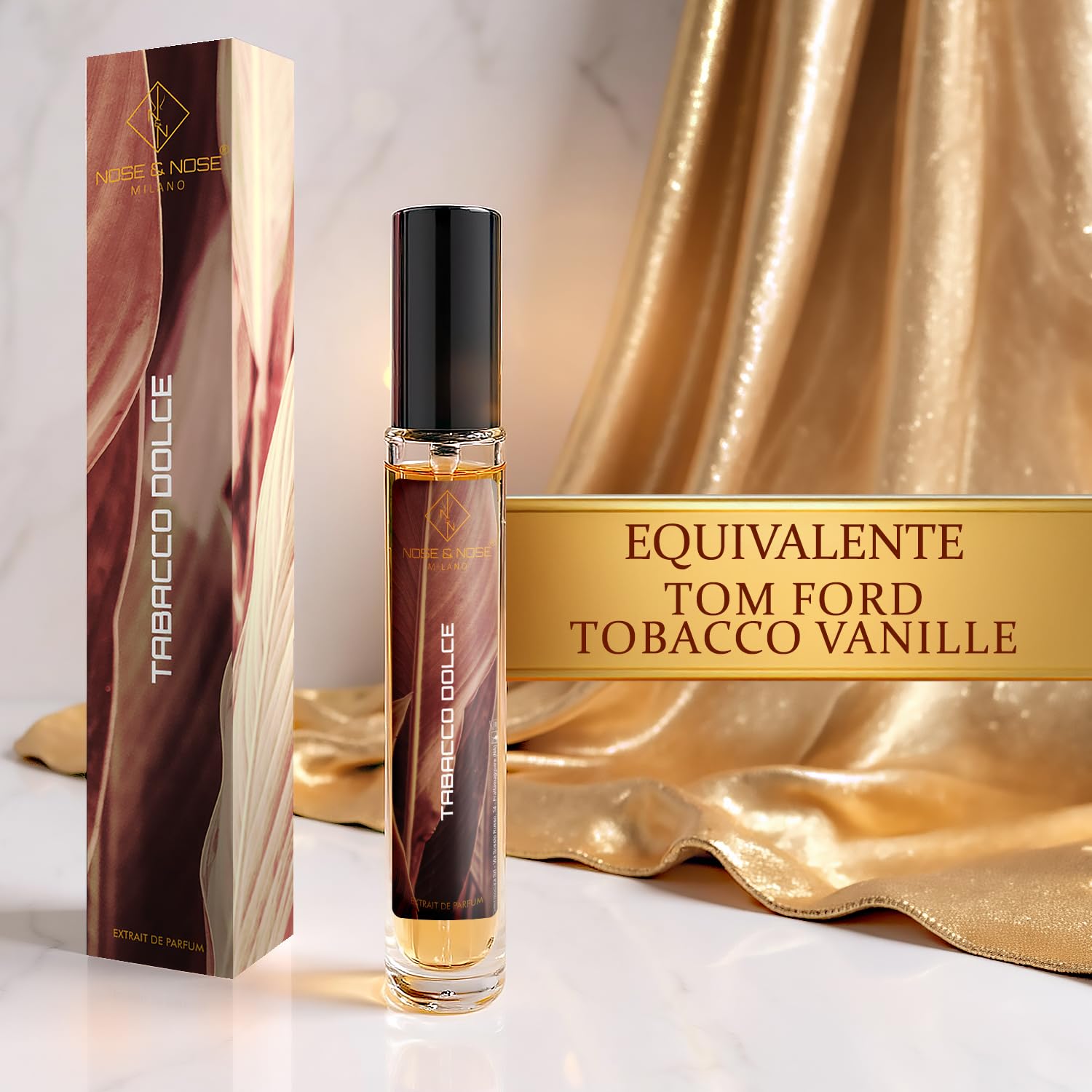 NOSE & NOSE MILANO Tabacco Dolce Profumo Unisex Extrait de Parfum Equivalente e Ispirato Tobacco Vanille - Profumo di Lunga Durata e persistente, Fragranza Intensa con 30% di Essenza Pura 100 ml