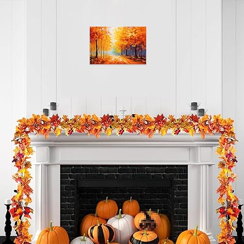 Miniatura 5 de DOARTDO Arte de pared de otoño, imagen de otoño, decoración de pared, árbol del bosque, paisaje de paisaje sobre lienzo, obra de arte para sala de