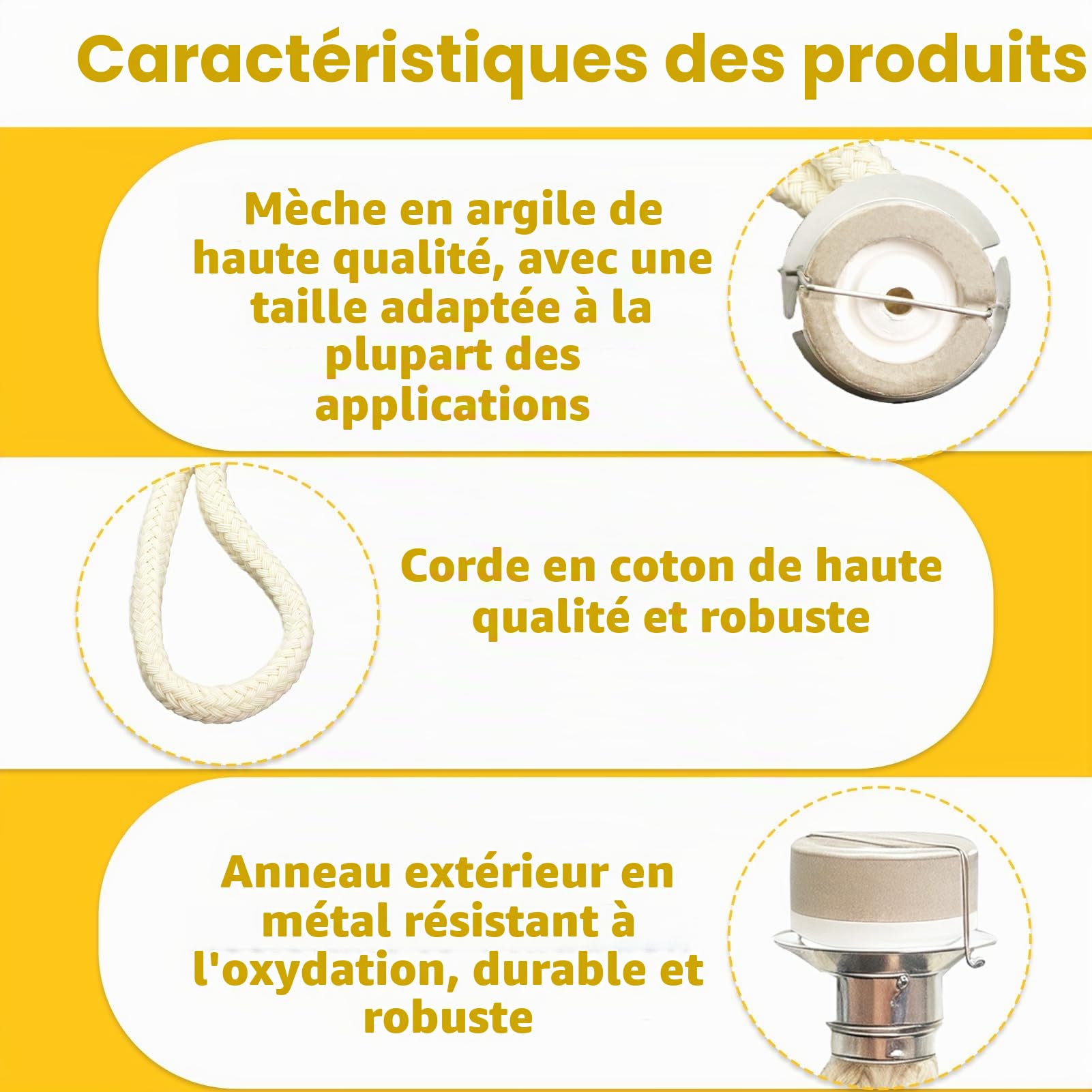 2pcs Mèches de Lampe à Huile, Brûleur Catalytique pour Lampe Berger, Recharge et Décoration Maison, Compatible avec Lampe Parfumée, 18mm Diamètre, Accessoire d'Aromathérapie, Lot de Mèches