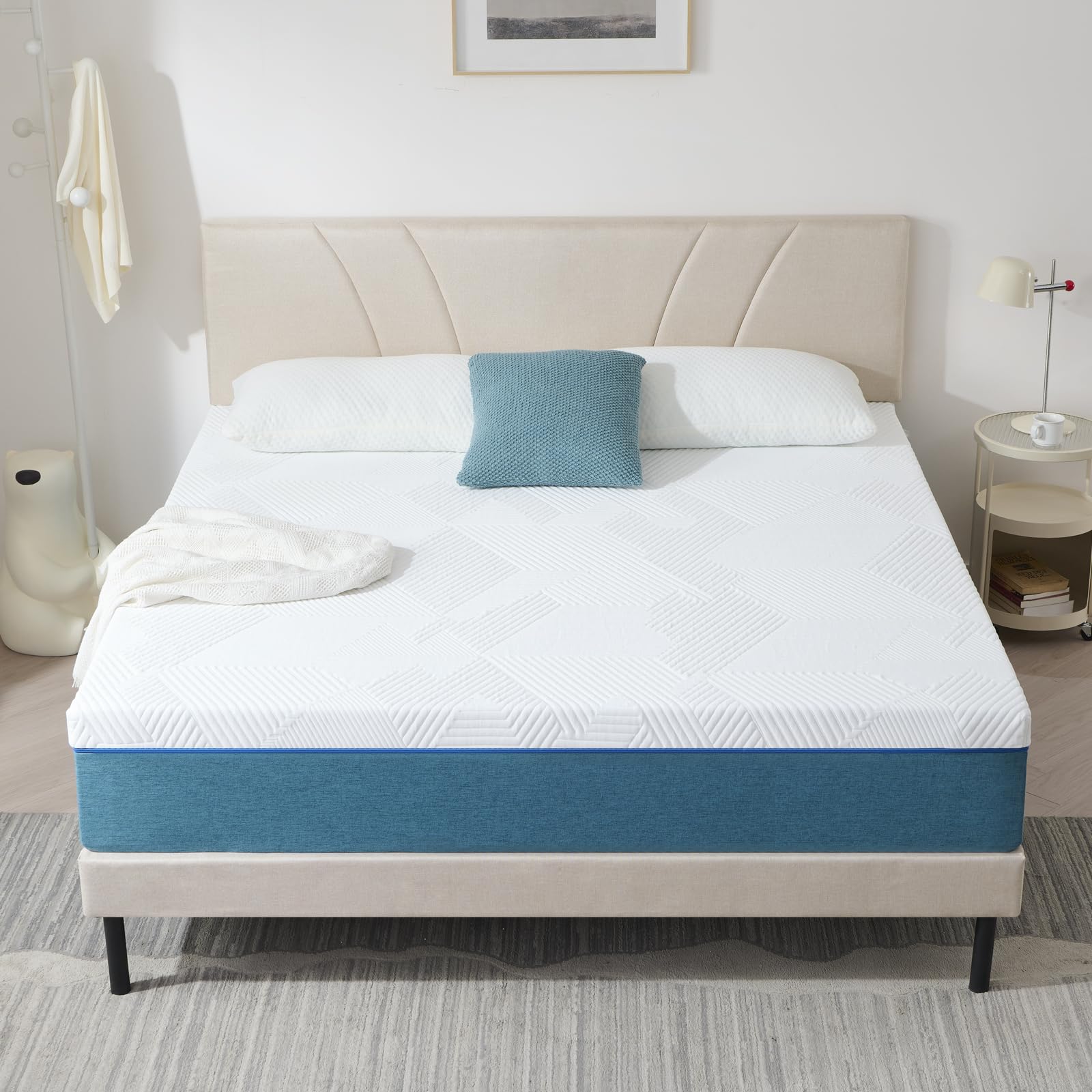Hiimgo matratze 140x200, Höhe 16 cm Orthopädische Kaltschaummatratze, Mittlerer Härtegrad (H3), Schaumstoff Rollmatratze mit Bezug, Abnehmbar & Waschbar