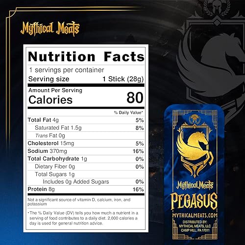 Miniatura 2 de Mythical Meats Original Flavor Pegasus - Paquete de 12 palitos de aperitivos  Antílope con carne de res  Carnes secas y deshidratadas sazonadas a la