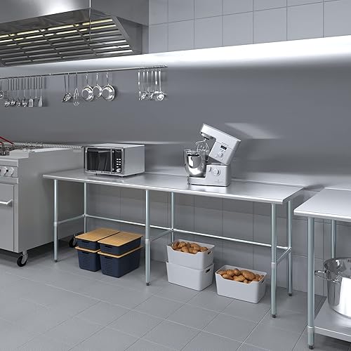 Vista 32 de Mesa de trabajo de acero inoxidable AmGood