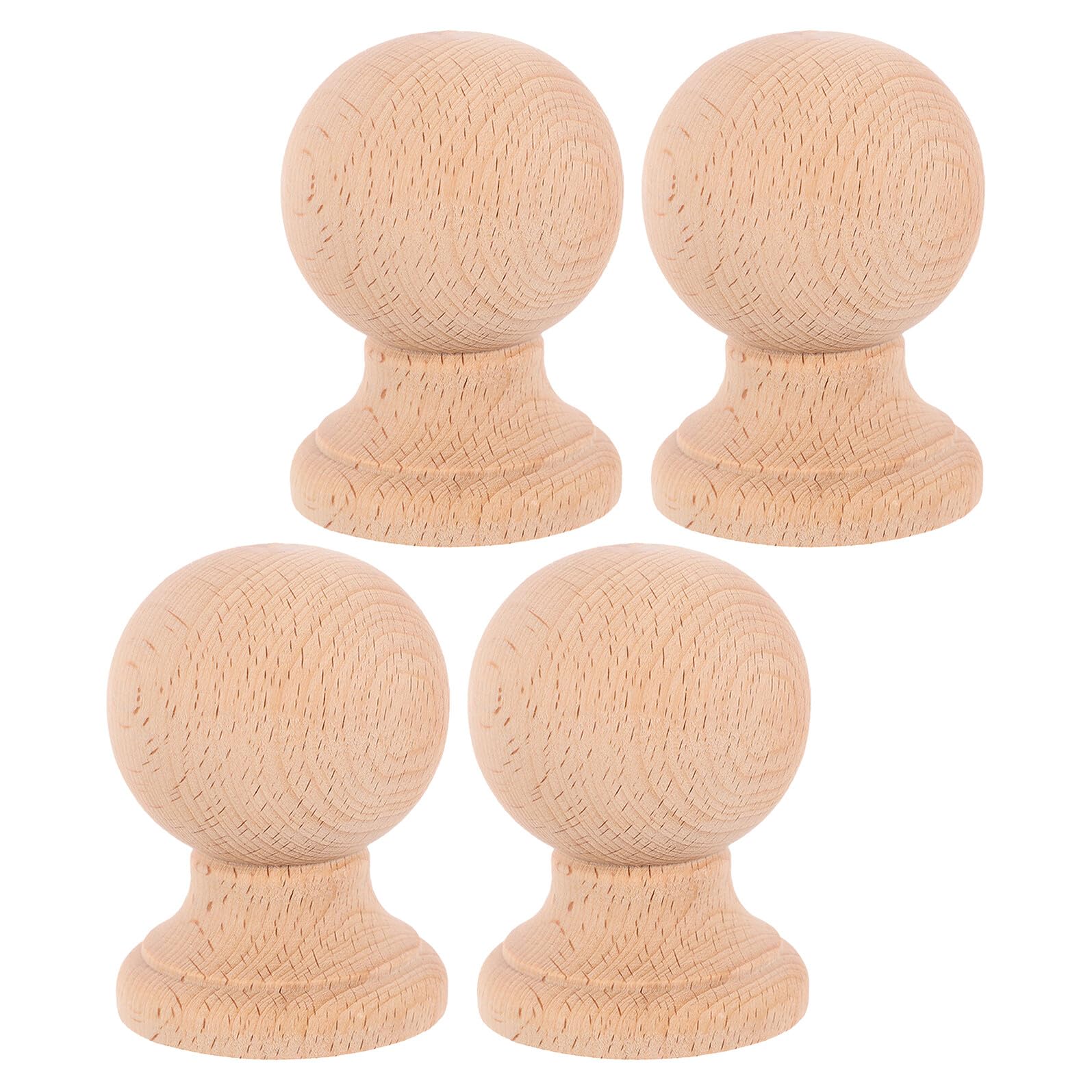 Sommet de poteau en bois beige pour sublimer la rampe de votre escalier